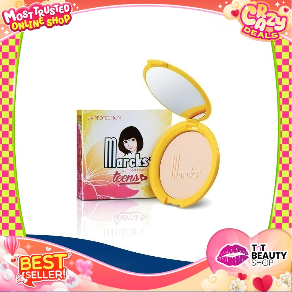 MARCKS Teens Compact Powder 12gr - Marcks Teens Bedak Padat | TnT Beauty Shop