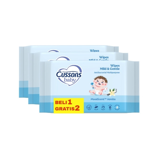 CUSSONS BABY WIPES MILD & GENTLE 45'S