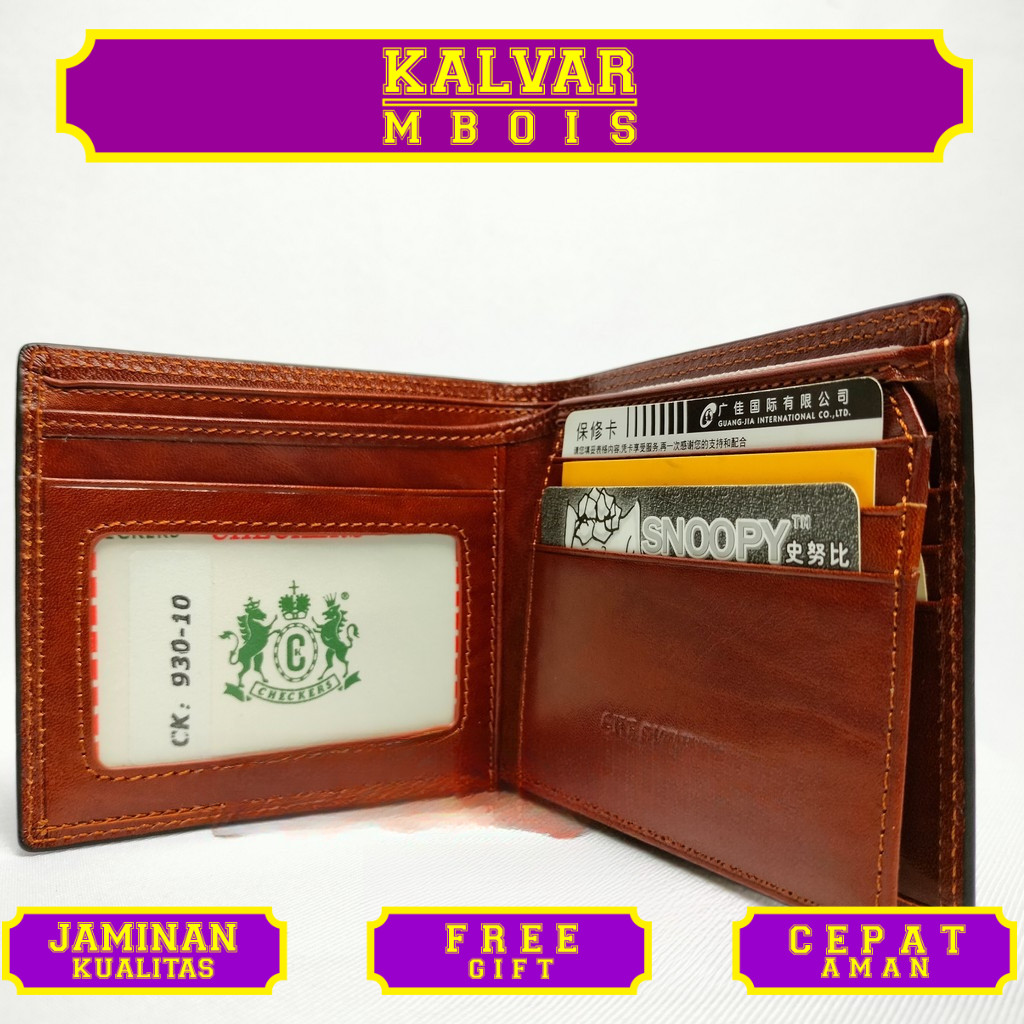 FARNELL - Checkers Dompet Kulit Asli Pria CK 10