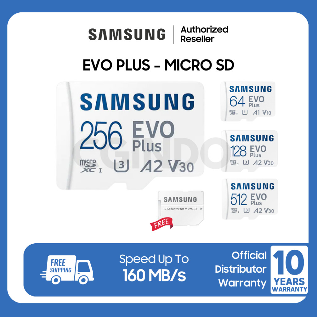 Samsung MicroSD Evo Plus 256GB / 512GB / 1TB Memory Card HP Micro SD Kartu SD 512 GB Kartu SD 512GB 