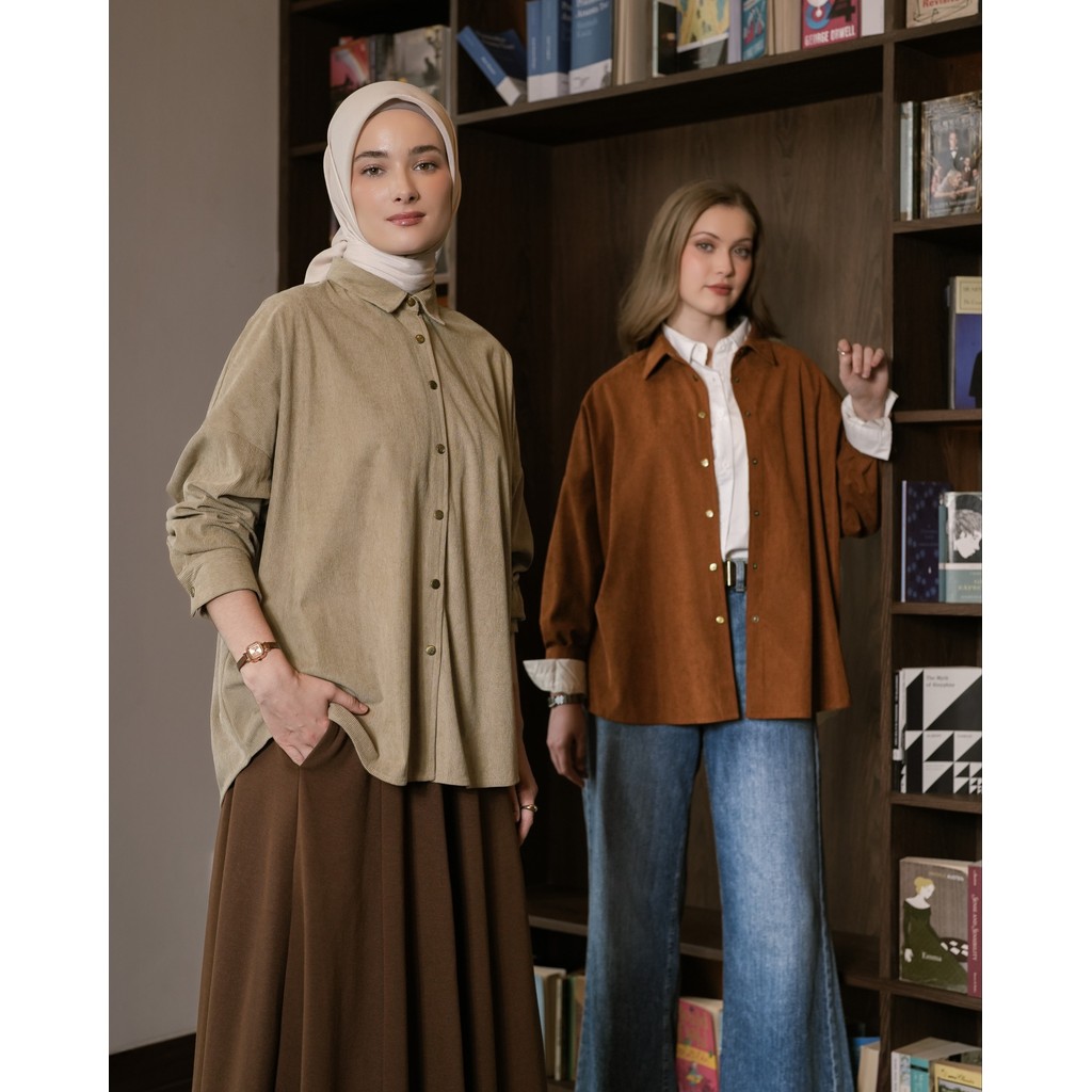 Heaven Lights - New Harlow Shirt - Kemeja Corduroy Wanita