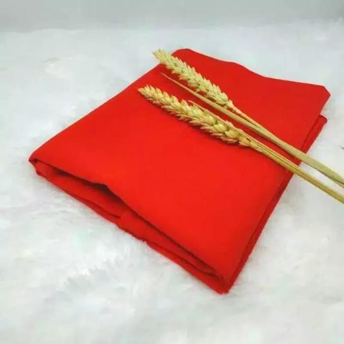 𓇼 Trend Accessories Wanita 𓇼 Pashmina//syal scarf//selendang//Shawl Polos Armani Exclusive - MERAH -