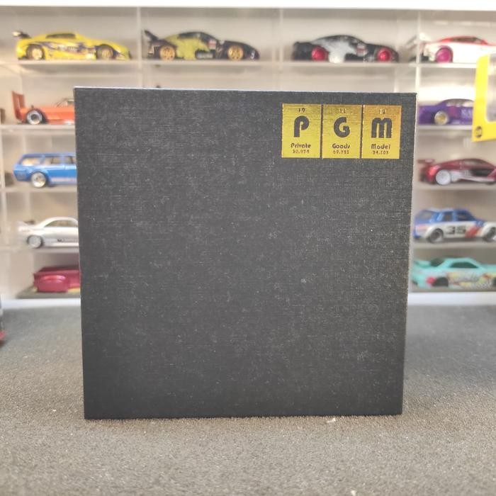 PGM 1:64 Nissan GT-R R35 Rocket Bunny Matte Black with Engine Display Exclusive Packaging