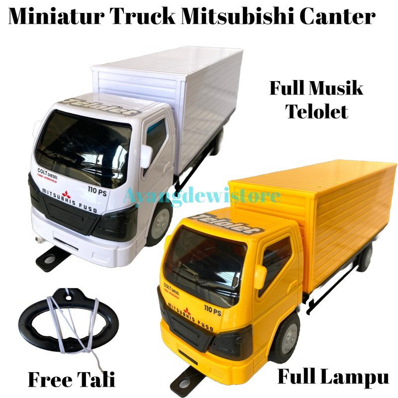 MURAH(BISA COD) MAINAN MINIATUR TRUCK MITSUBISHI CANTER FULL MUSIK & LAMPU