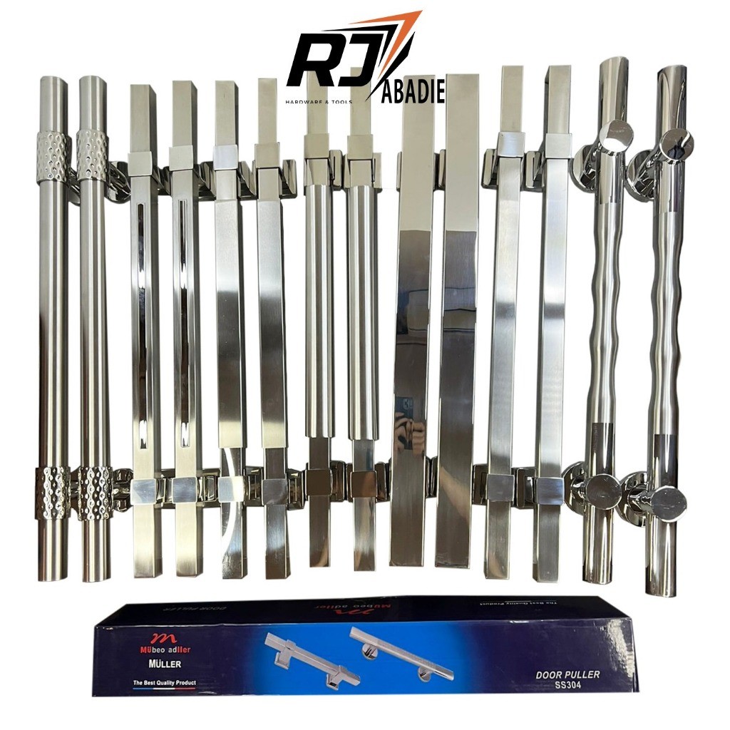 OMAHSETARA [1SET/2PCS] Pull Handle Muller Tarikan Pintu Kupu Tarung Stainless Muller 60cm 600mm 24”