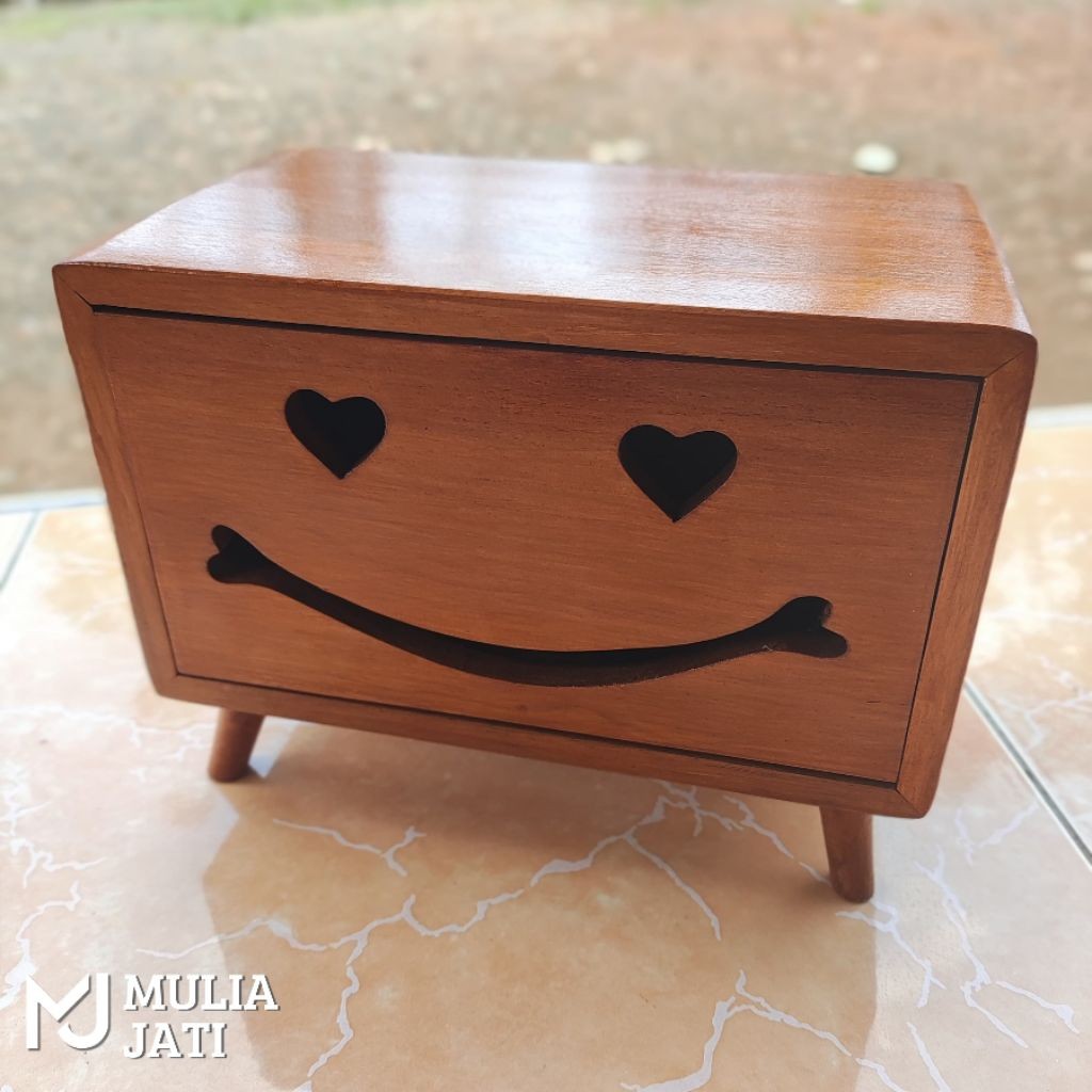 Tempat Tisu Smile Kayu Wadah Tisu Kayu Estetik  Tempat Tissue Unik Kayu Jati Tempat Tisu Aesthetic T