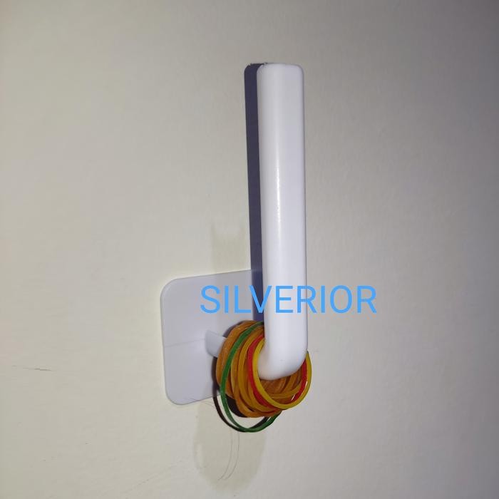

Alat Gantung Tempat Holder Gantungan Simpan Karet Gelang Tanpa Paku
