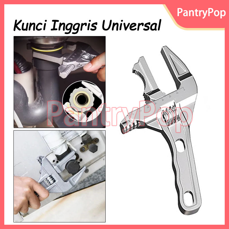 Kunci Inggris Kunci Pipa Ring Pas / Universal Adjustable / Adjustable Wrench Spanner Kunci Pas Ring 