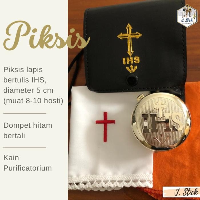 Paket PIKSIS; Tempat Hosti, Komuni, bahan tembaga, GOLD TEG