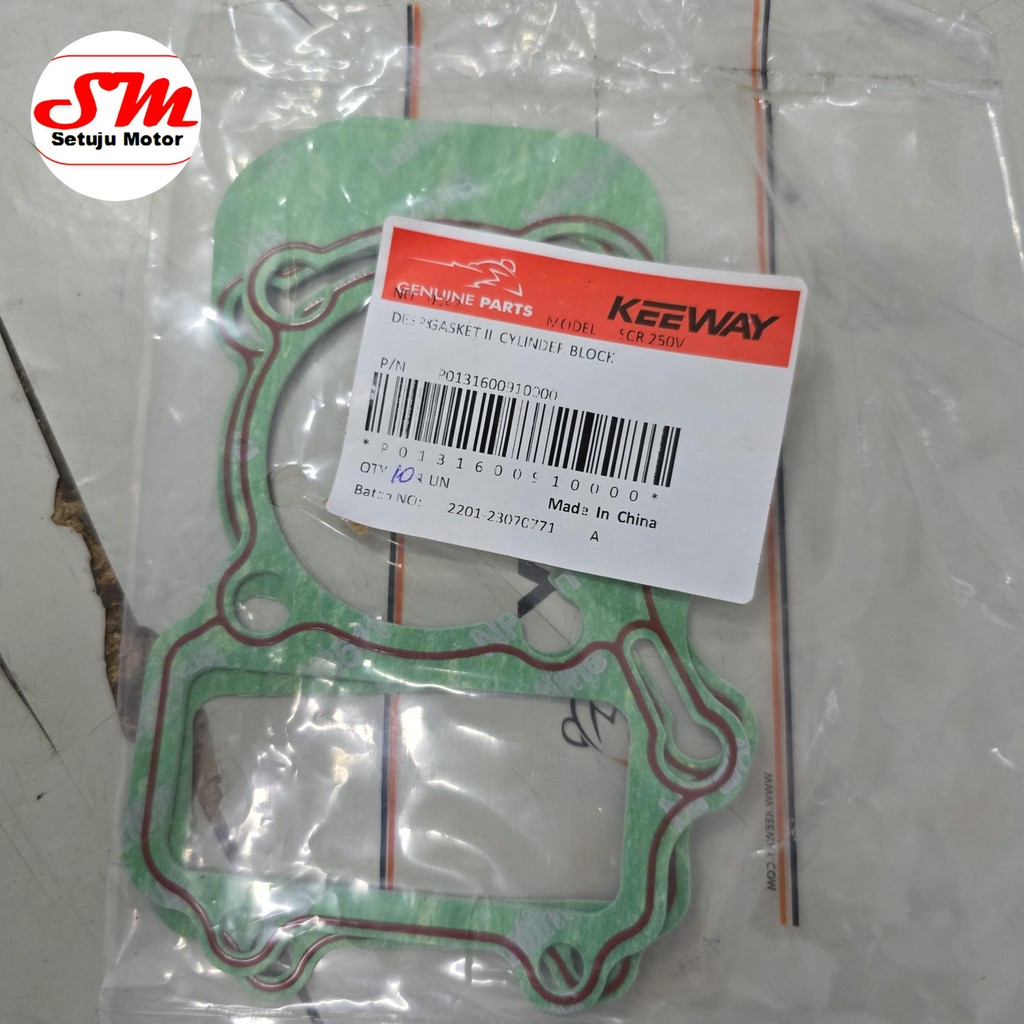 Gasket Cylinder Blok belakang Keeway V250 FI / SCR 250 Original