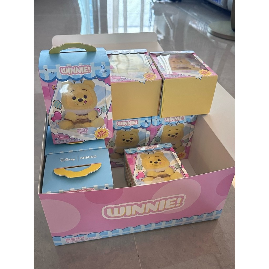 sney Pooh Bear Pent Blind Box Naughty Party Series Cute Vinyl Toy Model Desktop Ornament Collectible