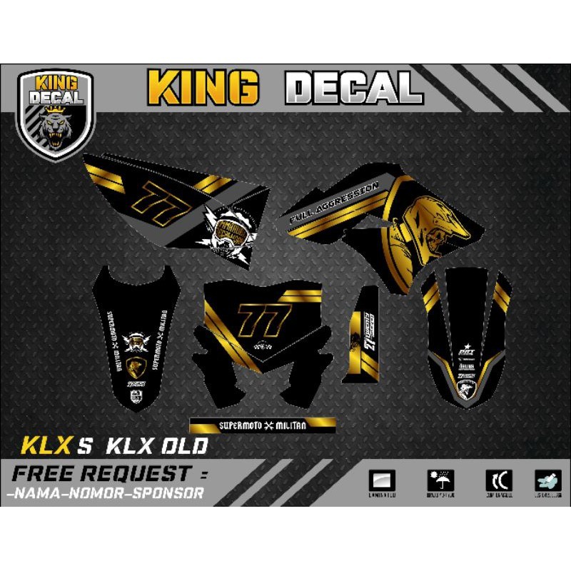 DEKAL MOTOR DECAL KLX DECAL KLX OLD DECAL KLX LAMA