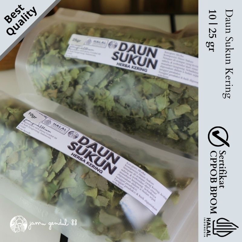 Daun Sukun Kering Cacah - Teh Daun Sukun - Herba Kering by Jamu Gendul 88 Kualitas Premium Premium