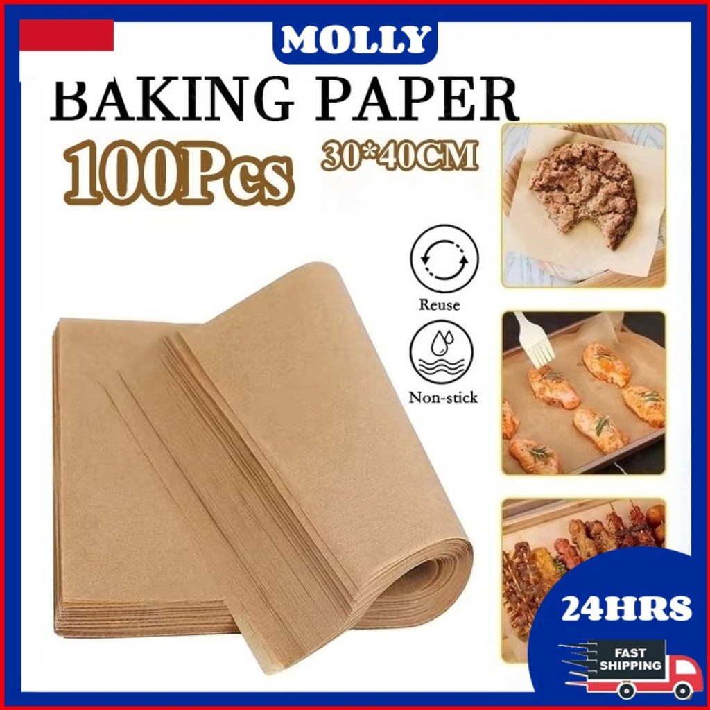 100pcs Baking Paper/baking Paper Anti Lengket/baking Paper Motif/paper Baking/Kertas Baking Paper