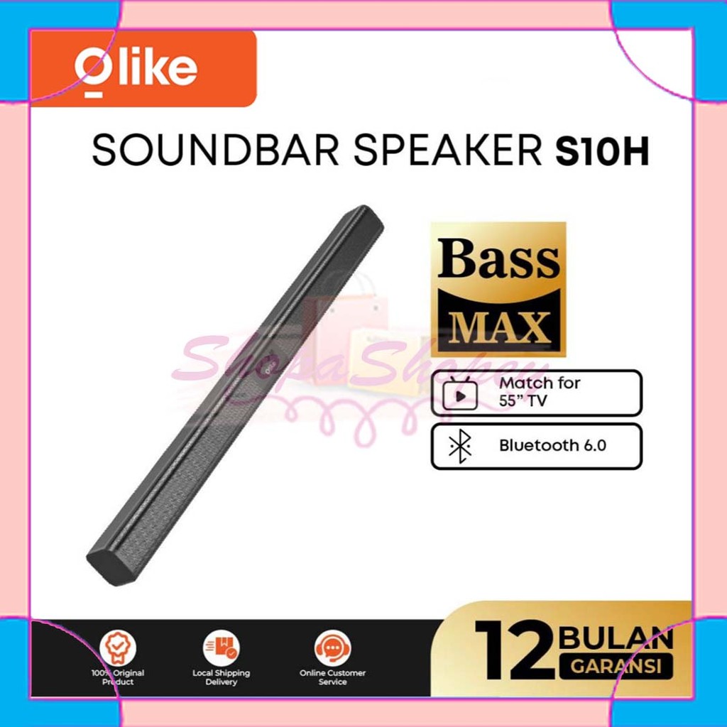 OLIKE S10H Speaker Soundbar TV Bluetooth 6.0 Home Theater 10W 6.0 Bass Max 1800 mAh