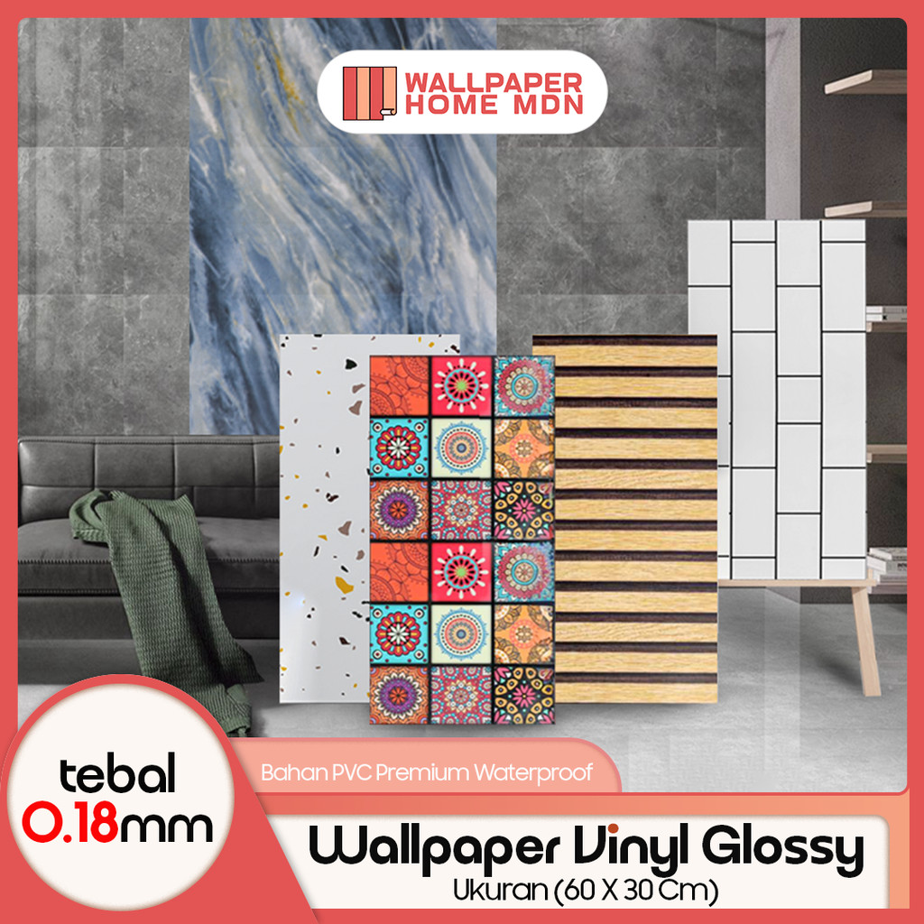 WALLPAPER HOME - Wallpaper Vinyl Marble  Stiker Dinding / Wallpaper Marble Glossy Vinil Stiker Lanta