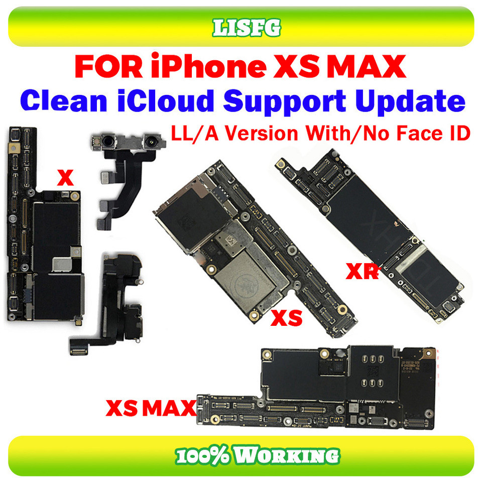 Original For iPhone XS Max Logic Board - Fully Tested, Face ID Enabled & iCloud Unlocked (OEM Grade 