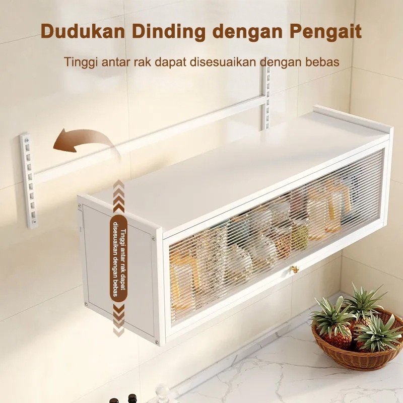 MBK- Dapur dinding gantung papan berlubang lemari dinding tahan debu bumbu dinding piring gantung le