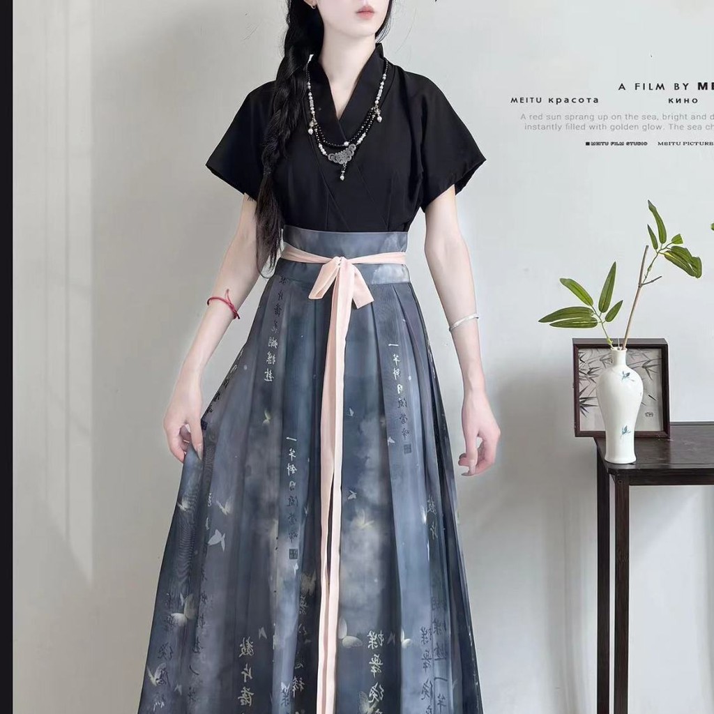 Wanita gaya Cina gaun harian set pakaian wanita gaya Cina gaun