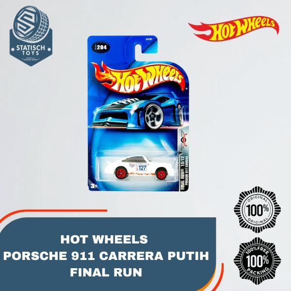 Hot Wheels Porsche 911 Carrera Putih Final Run Hotwheels Free Packing Dus Dan Kertas Cacah