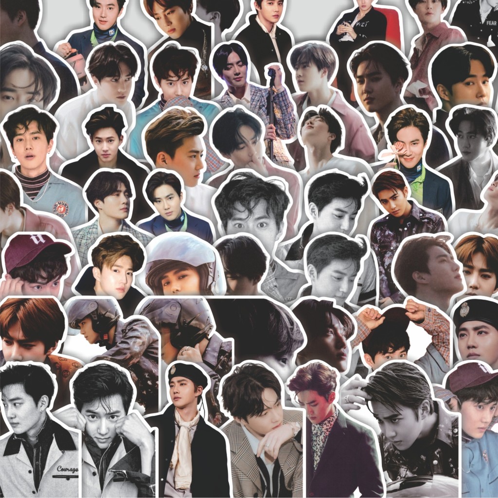 Stiker Cutting Pack Stiker EXO09 - Suho Series 03 Isi 100Pcs Series Aesthetic Lucu Keren Untuk Koper