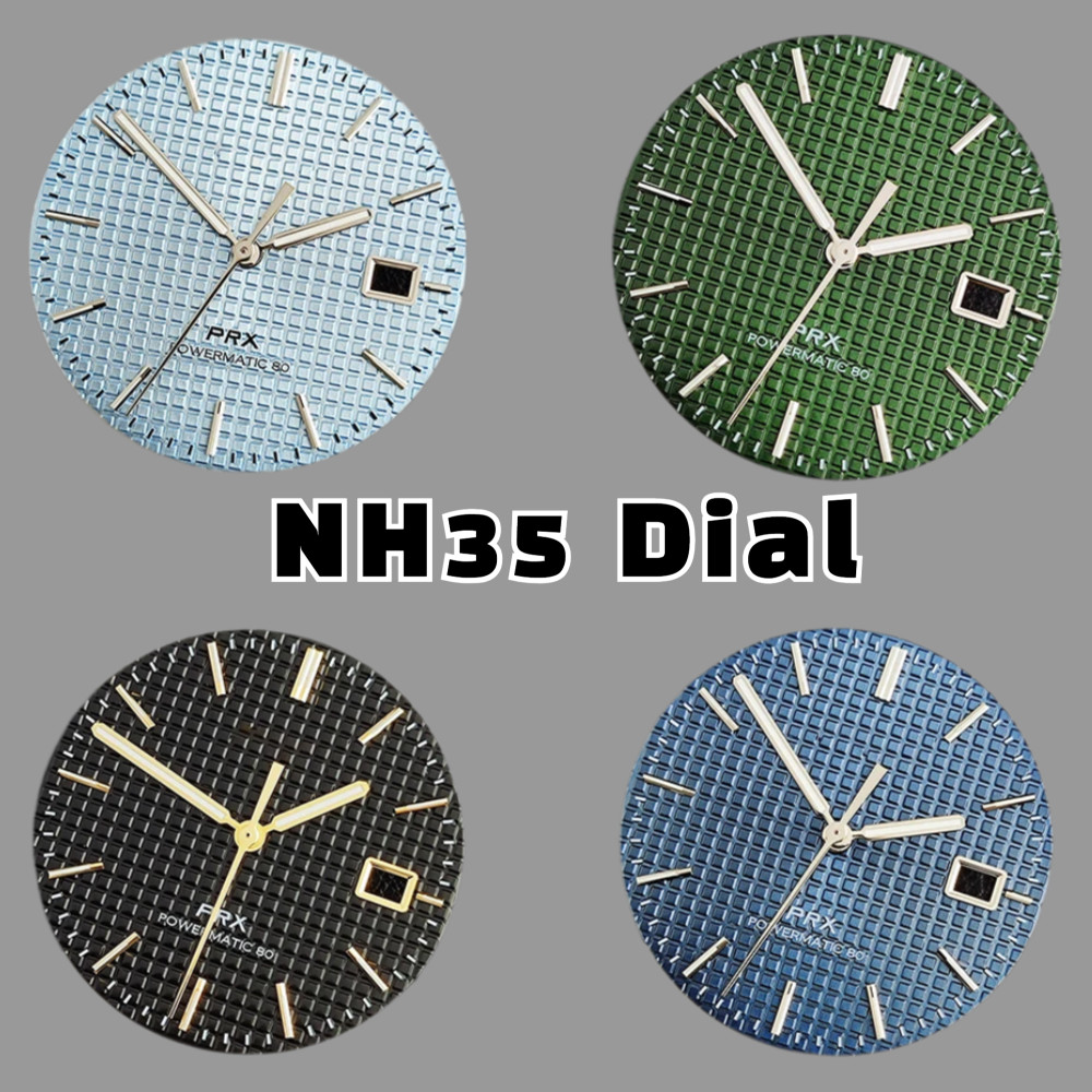 al+pointer, NH35 al, green glow in the dark, 31.8mm ameter, suitable for NH35/NH36 movements. Oak Y 