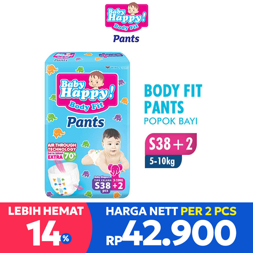 Baby Happy ! Baby Diapers Pants 38+2'S  Small