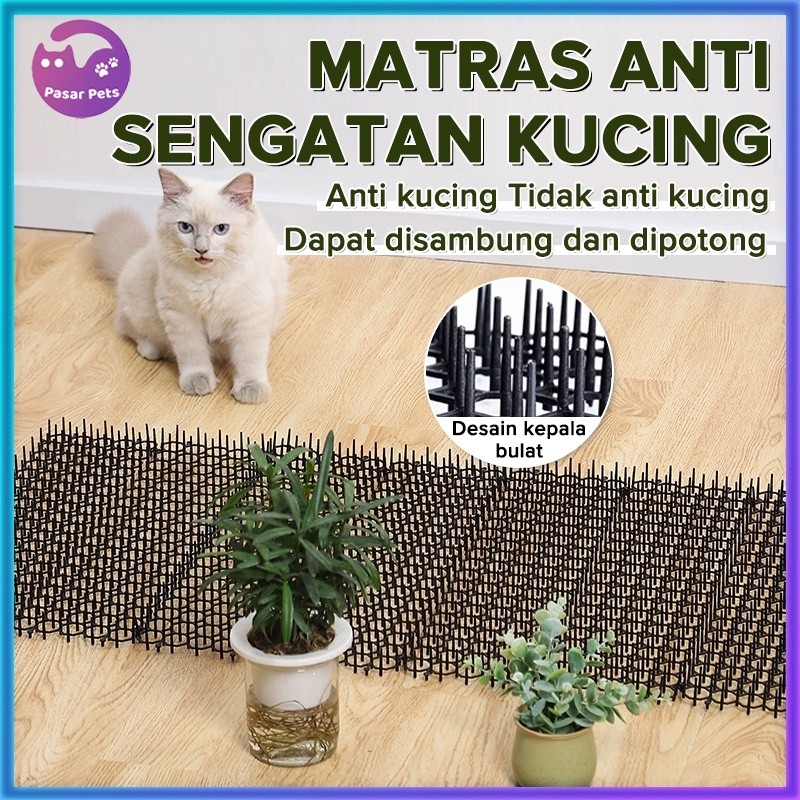 Matras Pengusir Kucing 49cmx13cm Tikar Berduri Anti Kucing Kucing Plastik Senjata Ajaib Rumah Anti