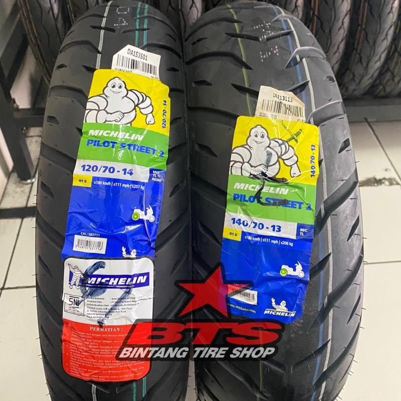 Ban Michelin 120/70-14 & 140/70-13 Pilot Street 2 Tubles anti slip Medium Compound For Pcx160,Adv160