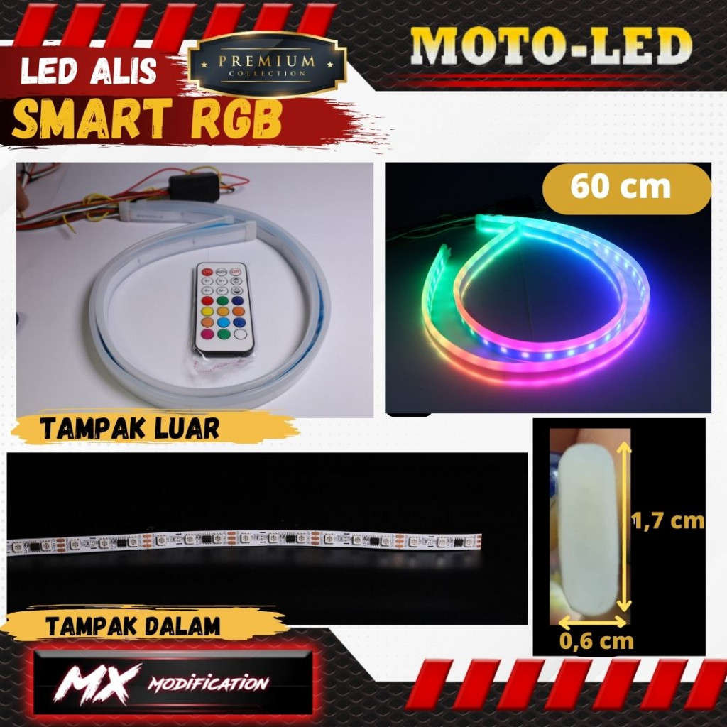 SG47YT Led Alis Smart RGB 60 CM (REMOTE) Running Sein MOTOLED