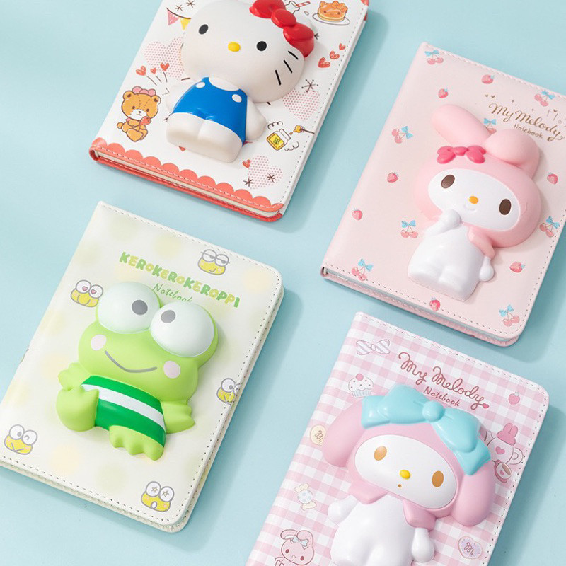 Buku Diary Lucu Sanrio | Notebook Squishy Kuromi Hello kitty | Buku Catatan Kawaii