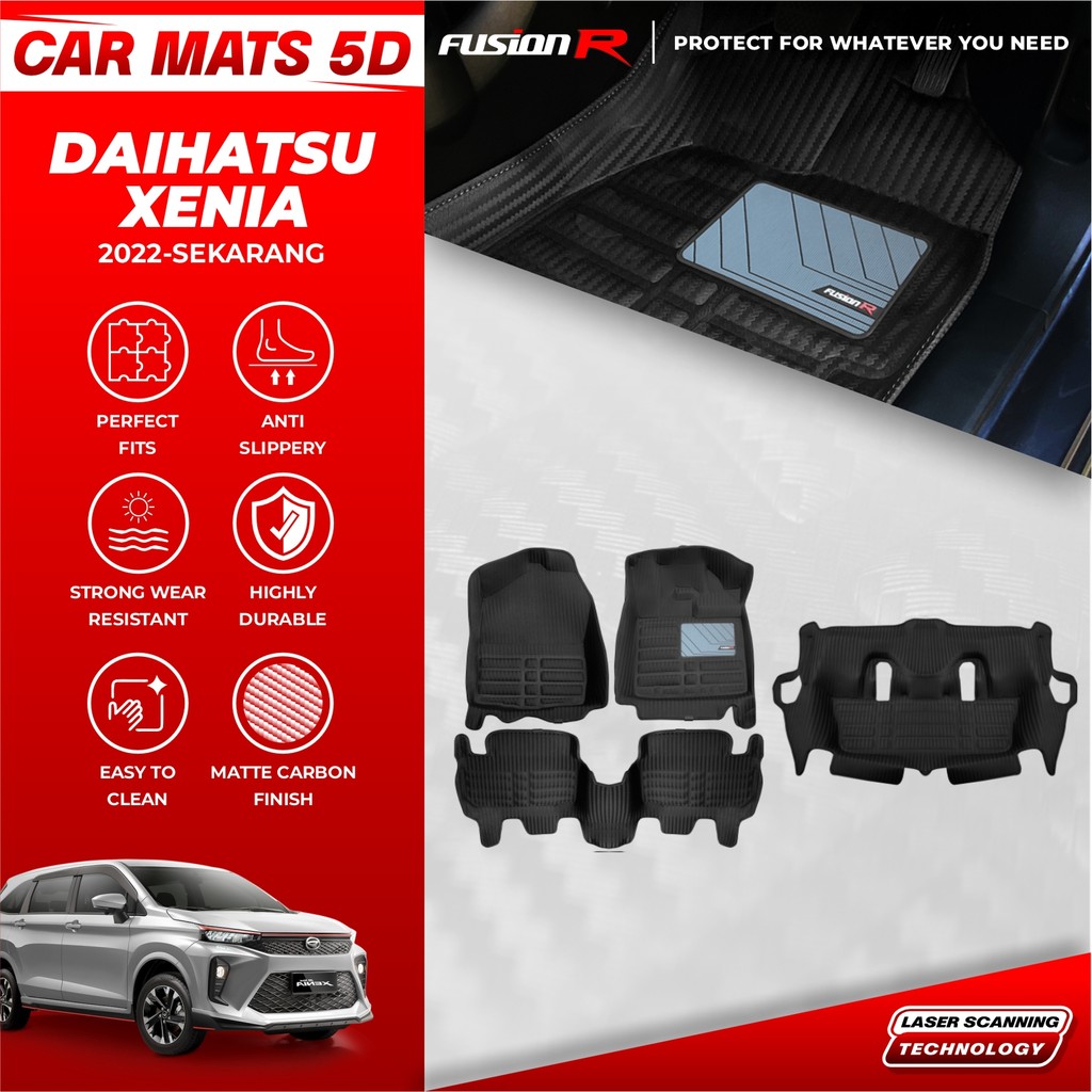 Fusion R Karpet Mobil 5D Avanza Xenia Lama Premium Car Carpet Carbon