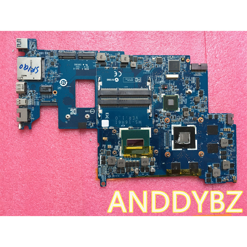 MS-16H61 FOR MSI GS60 WS60 MS-16H6 LAPTOP MOTHERBOARD WITH I5-4200H AND GTX960M TEST OK