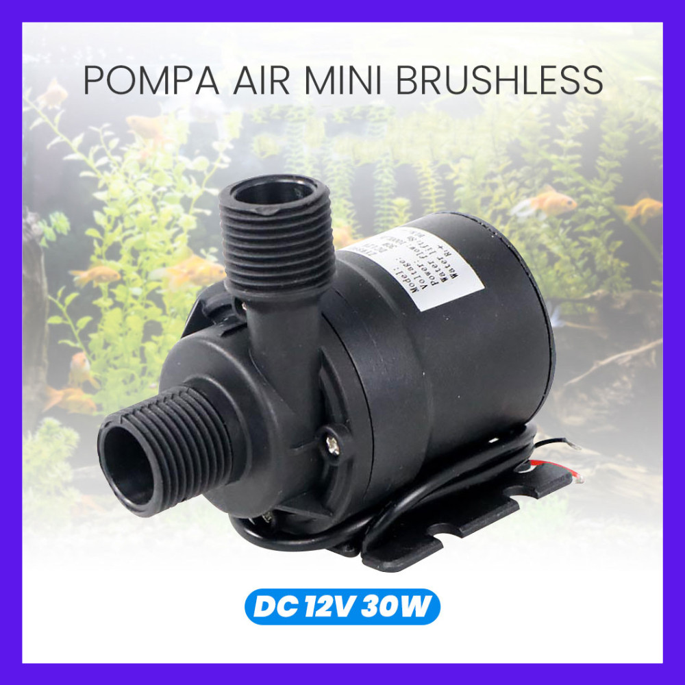 Piongpiaa - Pompa Air Mini Brushless Aquarium DC 12V 30W / Pompa Air Mini Brushless Submersible Aqua