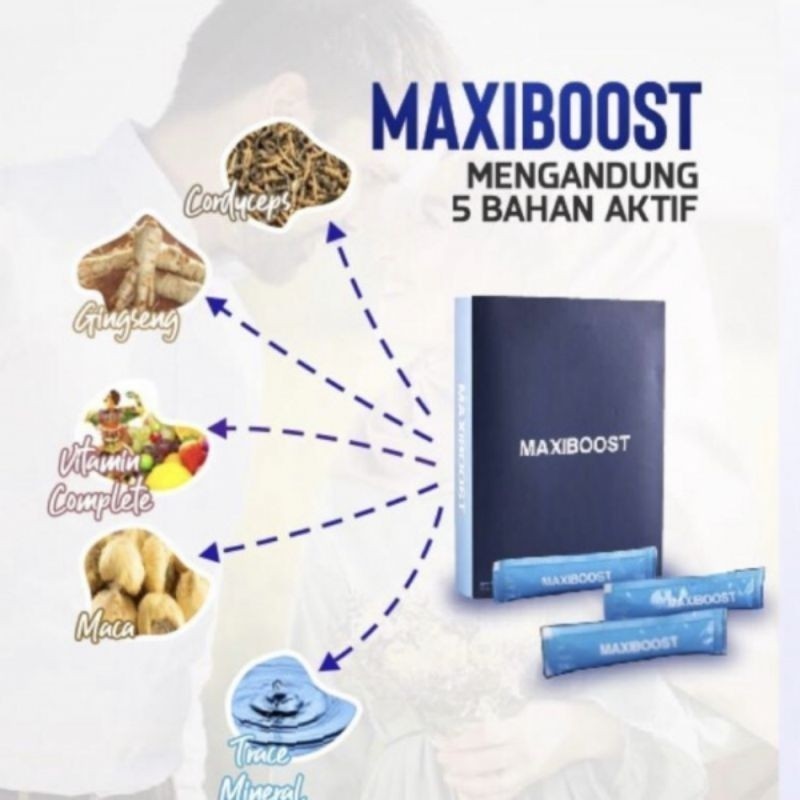 MAXIBOOST MAXI BOOST 100% ORIGINAL 1 BOX ISI 10 SACHET