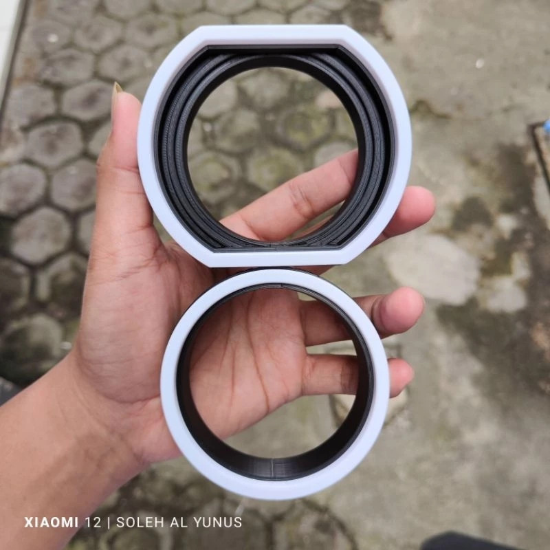 Casing Shroud Shroud Biled H4 Inch 5D BMW Bulat 5cm - Case Shroud LED RGB Anti Bintik Bahan ABS Taha