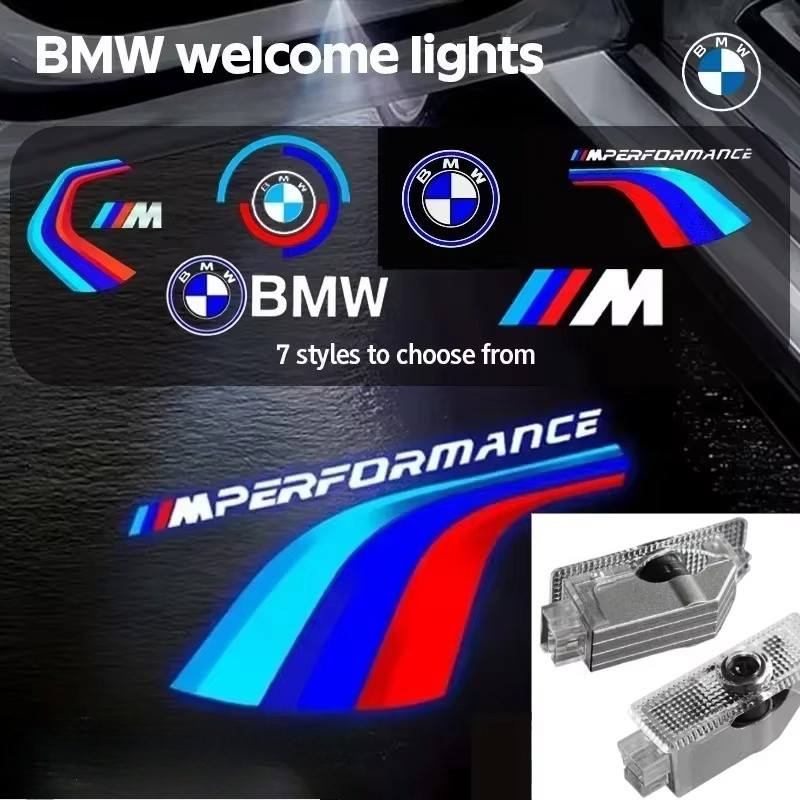 2/4Pcs car door LED light Welcome logo BMW M X1 X2 X3 X4 X5 X6 X7 F15 E90 E92 E60 E61 E65 F01 F02 F1