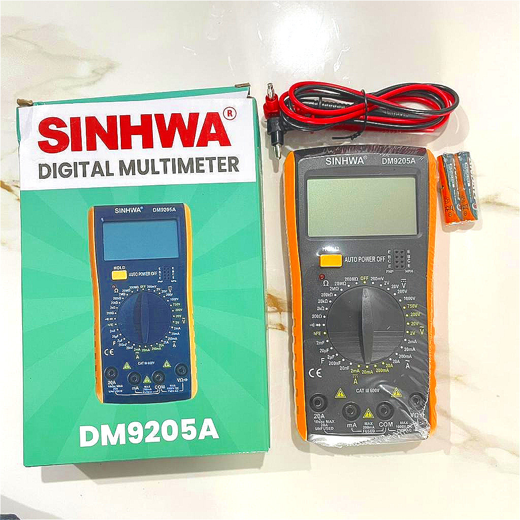 Multimeter Digital SINHWA Avometer Multitester Alat Pengukur Sinhwa DM 9205 A DM 9205A AC DC OHM BUZ