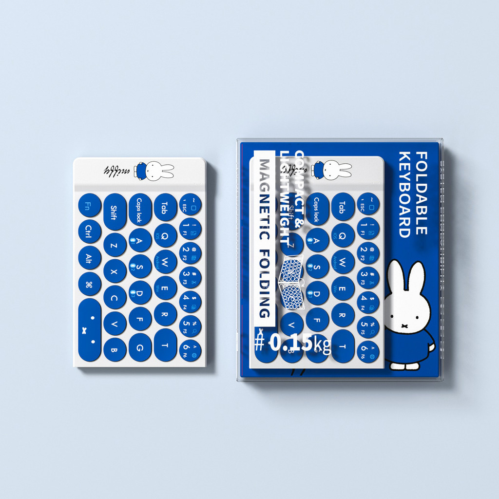 Miffy X MIPOW Mini Foldable Keyboard Wireless Keyboard iPhone Slim Wireless Bluetooth Ipad Keyboard 