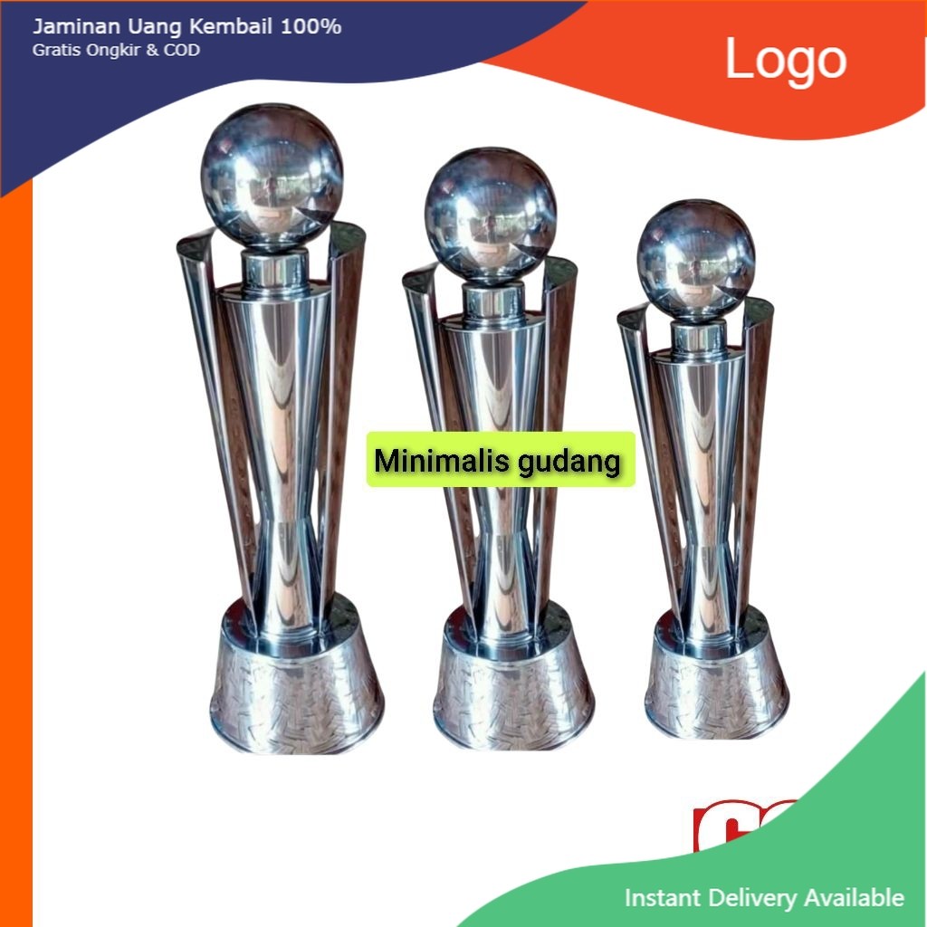 piala trophy penghargaan, piala sepak bola, piala badminton juara 1, 2 dan3