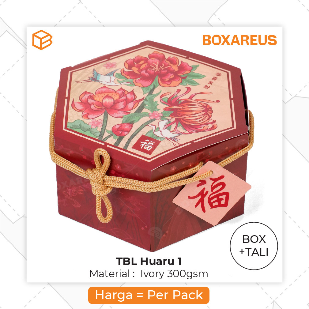 Box Imlek Packaging CNY Toples Bulat Gift Kemasan Hampers | TBL HUARU 1