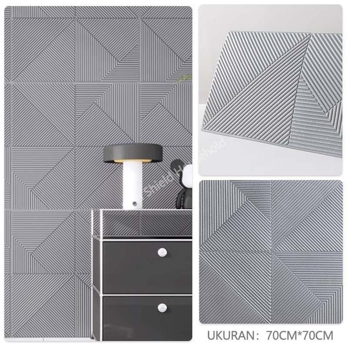 Wallpaper Sticker Dinding Foam Motif 3D Dekorasi Kamar / Wallpaper Sticker Dinding 3D Kayu / Plafon 