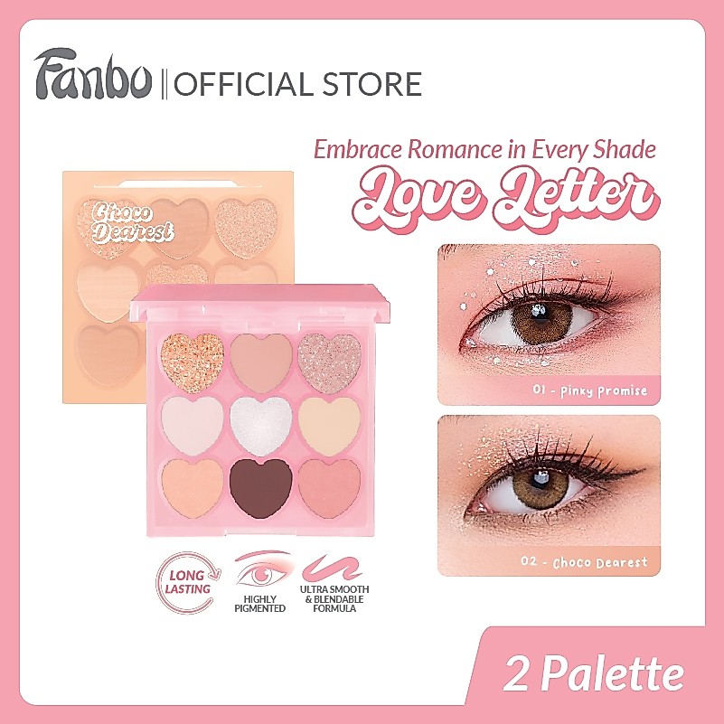 Fanbo Love Letter Eyeshadow Palette Highly Pigmented Longlasting