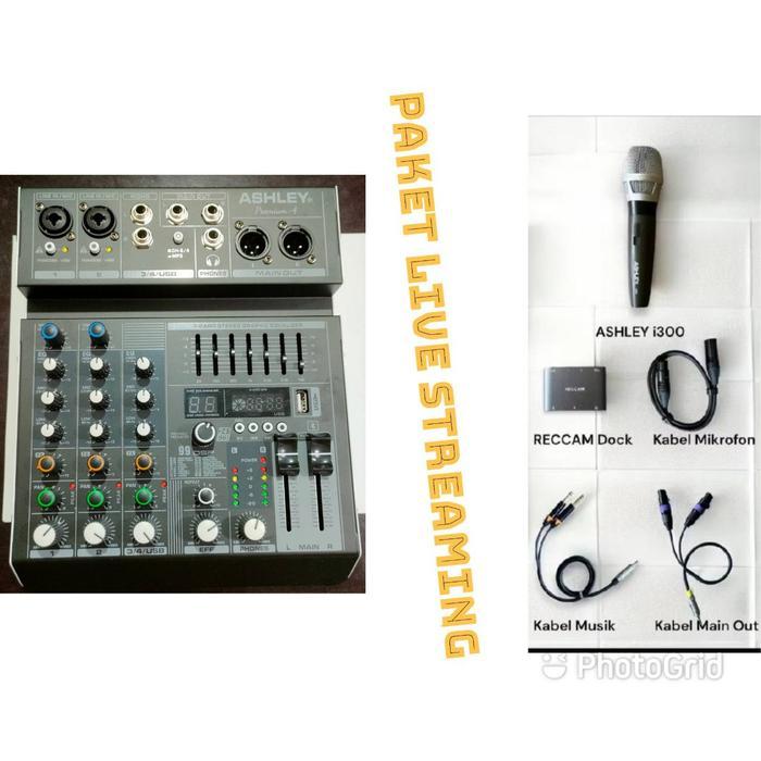PAKET LIVE STREAMING KARAOKE MIXER ASHLEY MIC ASHLEY