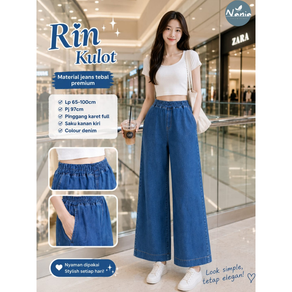 1506     RIN KULOT JEANS by NAnIA FASHION