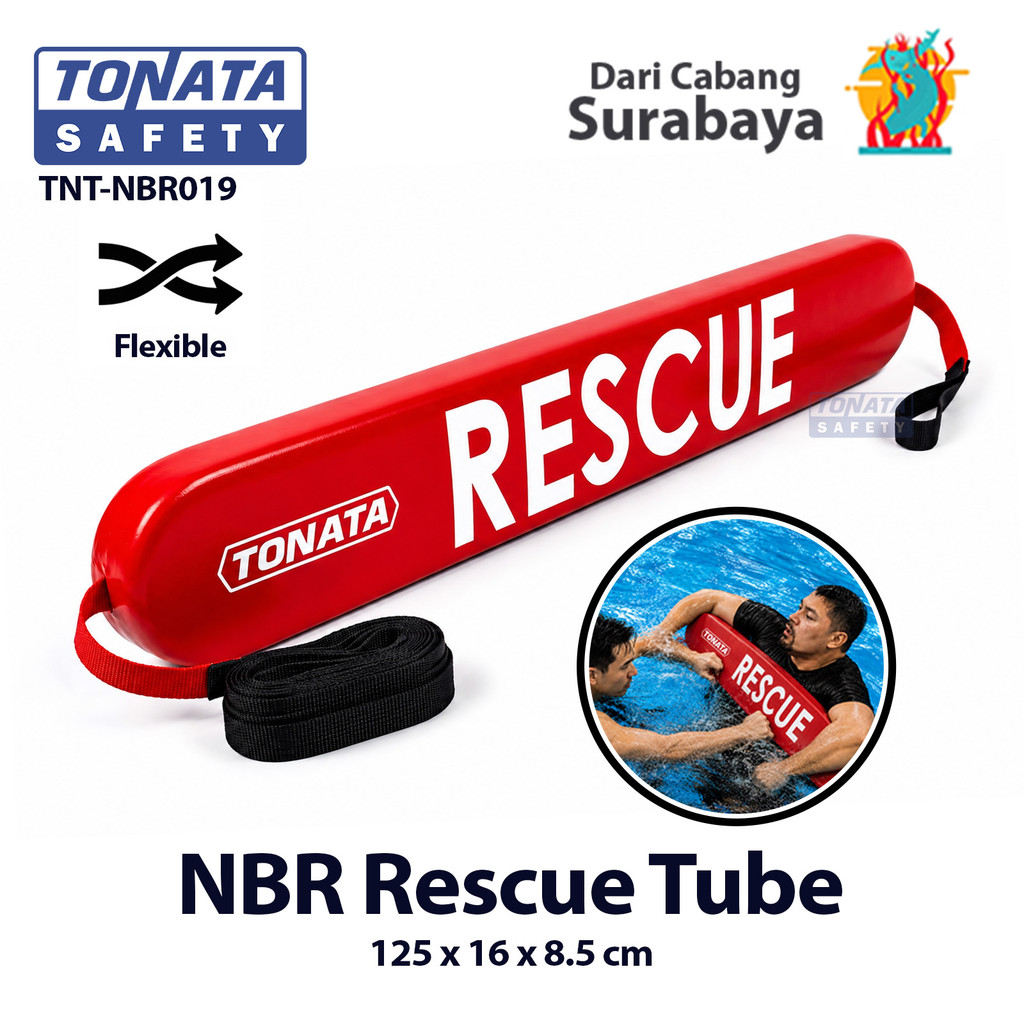 NBR Rescue Tube Tonata 125 x 16 x 8.5 cm / Pelampung Penyelamat Lifeguard / Flexible Floating Stick 