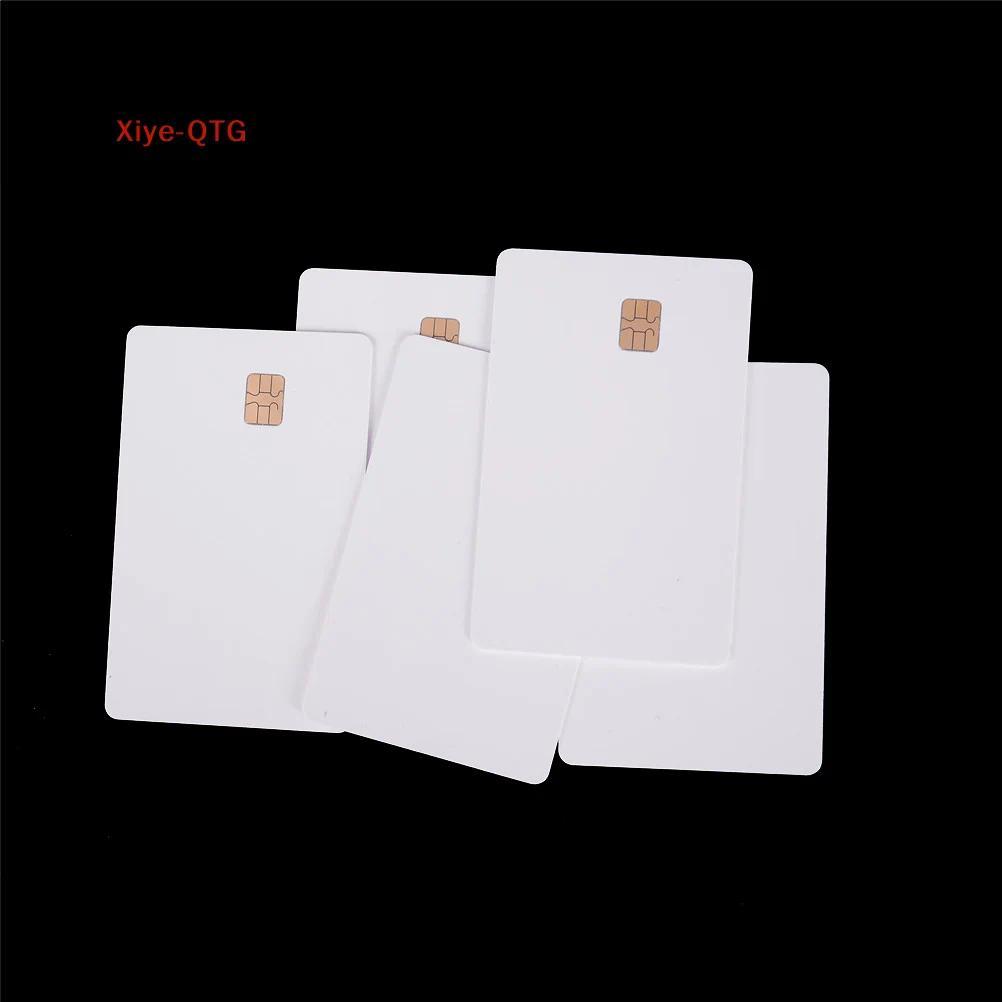 Hot 5Pcs White Contact Sle4428 Chip Smart IC Blank PVC Card With SLE4442 Chip Blank Smart Card Conta