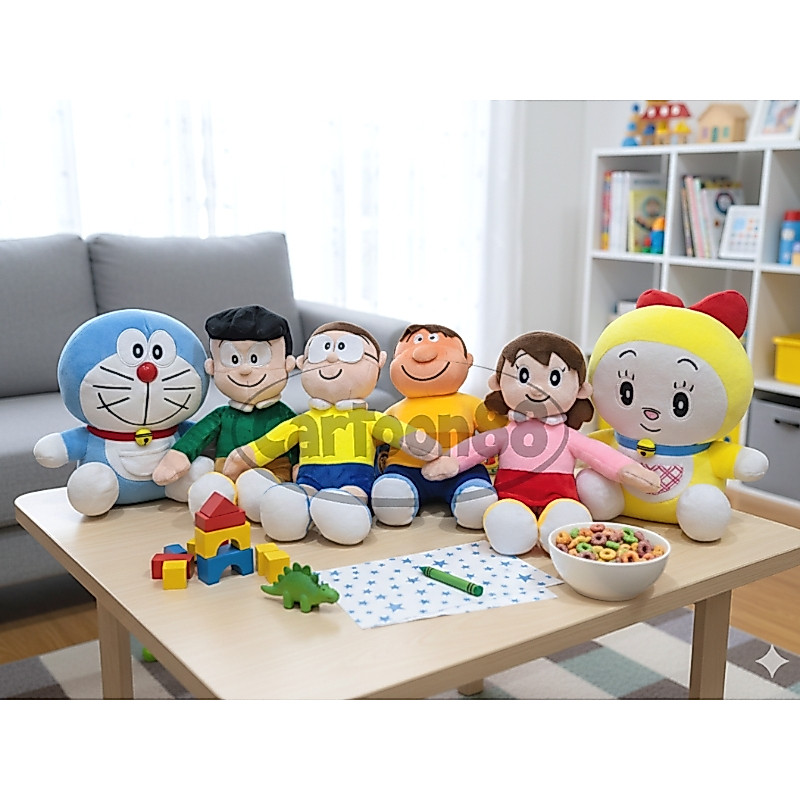 Boneka Doraemon & Friends - Nobita, Doraemon, Suneo, Shizuka, Dorami, Giant