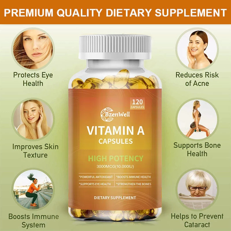 BzenWell Suplemen Vitamin A 3000mcg (10.000 IU) Suplemen Makanan Alami