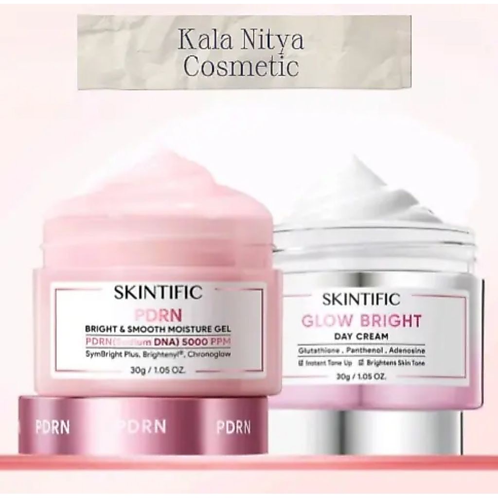 2Pcs Skintific Cream pagi & Cream Malam PDRN Bright & Smooth moisture 30gr
